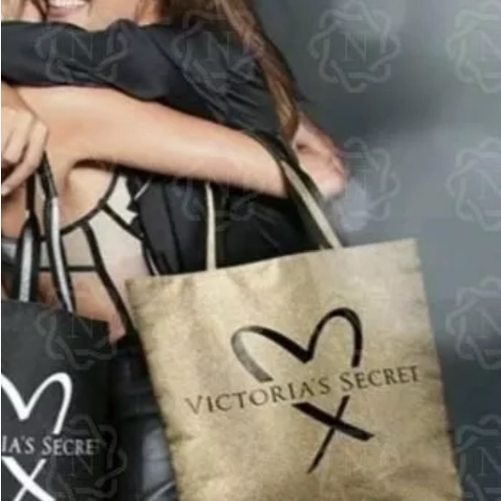 Victoria's Secret Gold Tote Bag Elegant and Versatile